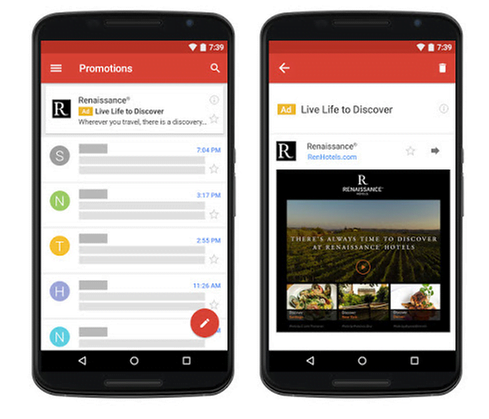 Campanhas de anúncios do gmail