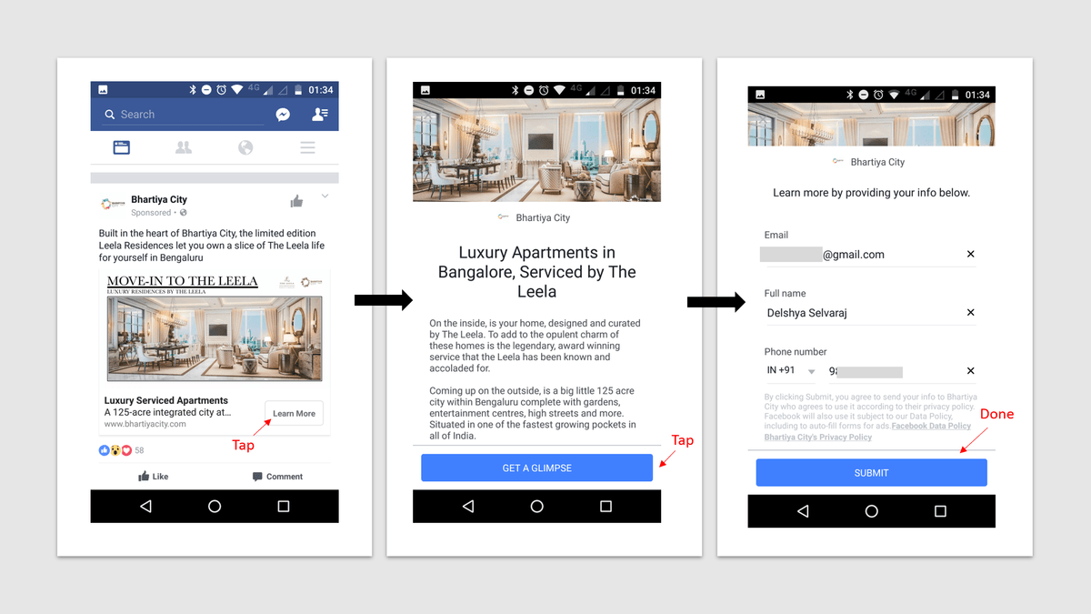 Campanhas de geração de leads do facebook