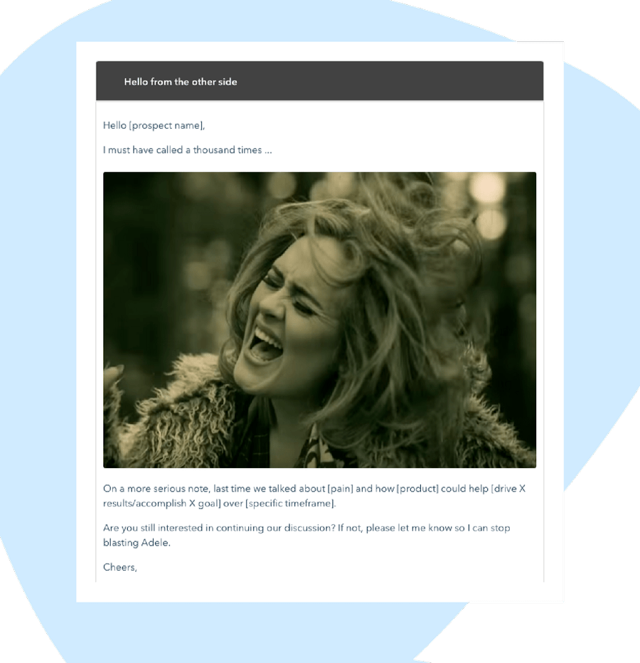 Convertendo Prospects em Clientes: O Guia Completo 16 E-mail direto que faz referência a adele