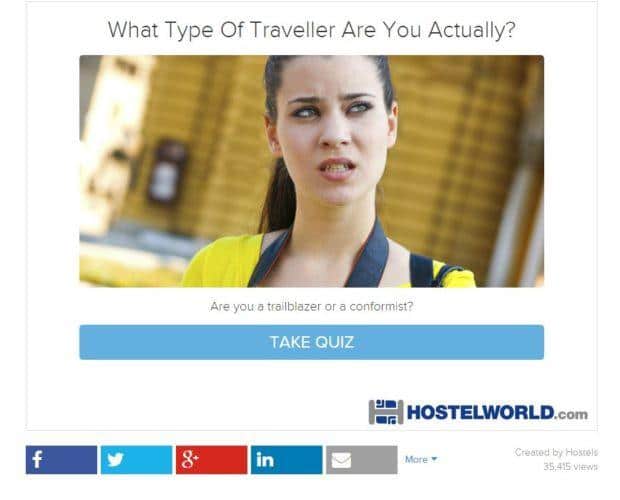 Hostel bookers criou um questionário