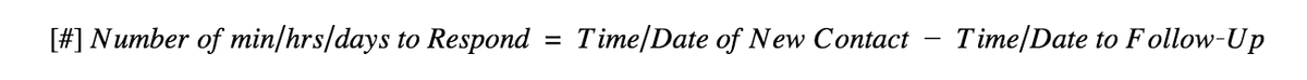 Para calcular o tempo de resposta do lead 1