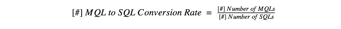 Taxa de conversão de mql para sql